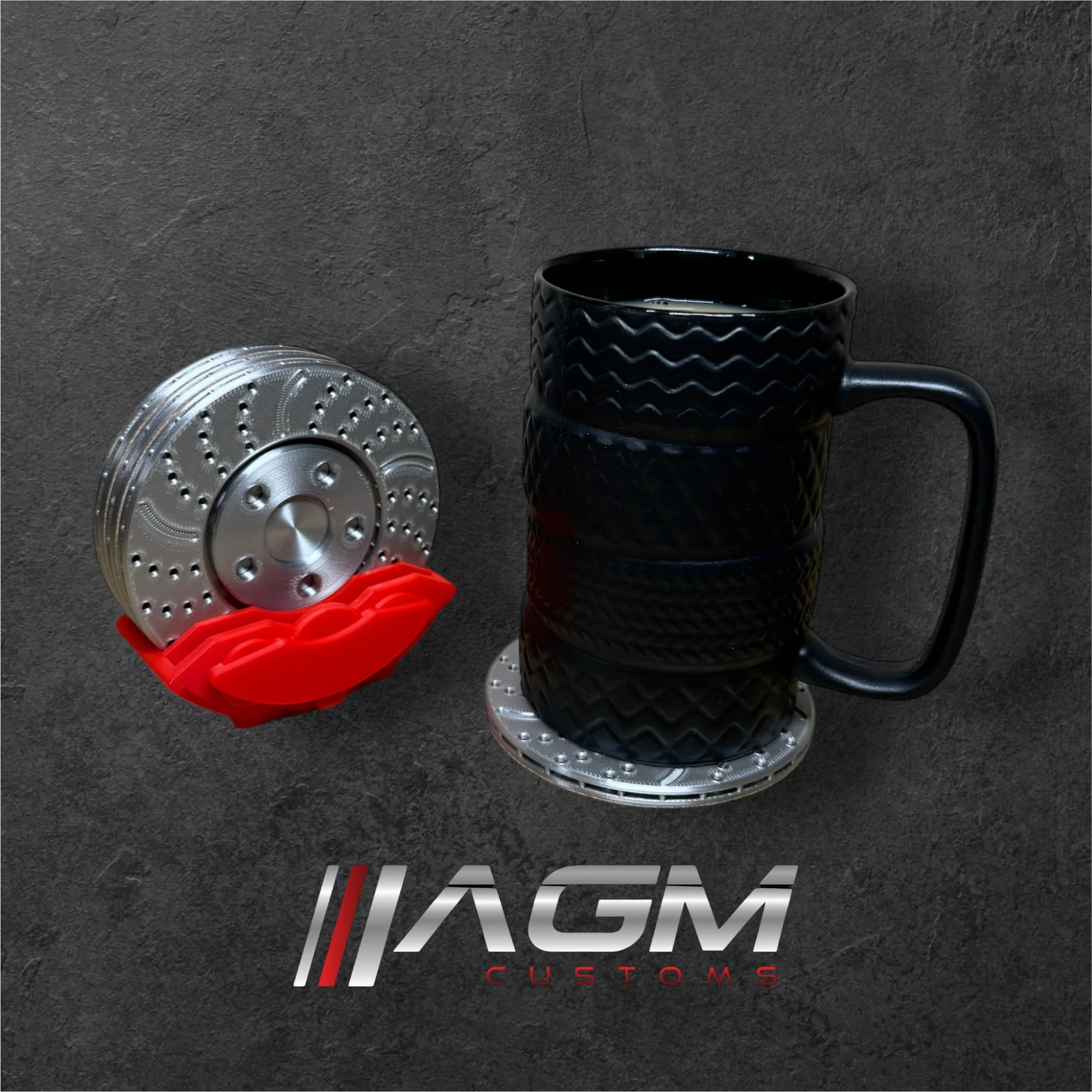 AGM Brake Calliper/Coaster Set & Tyre Stack Mug - Image 10